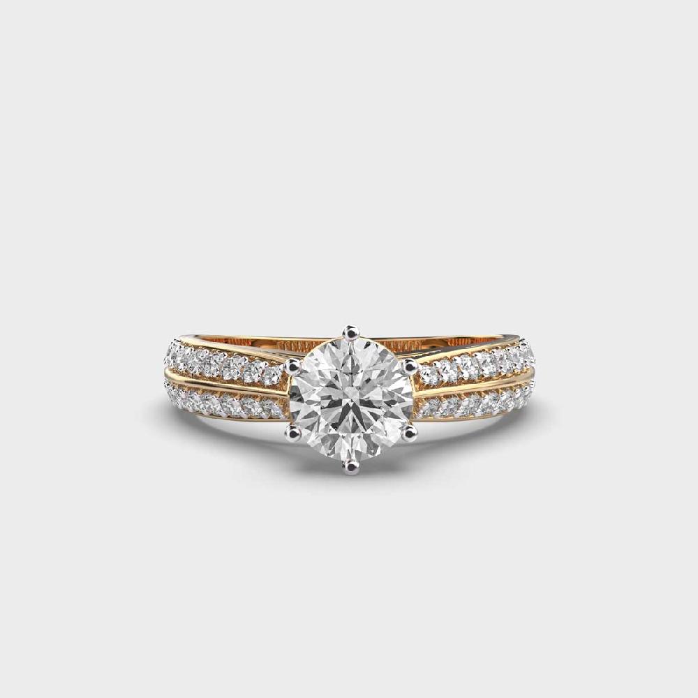 Radiant Rose 10K Diamond Ring