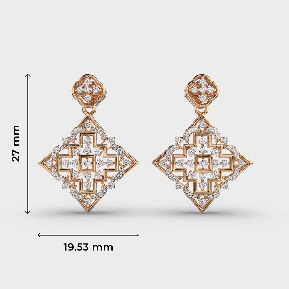 Timeless Brilliance 10K Diamond Cluster Earrings