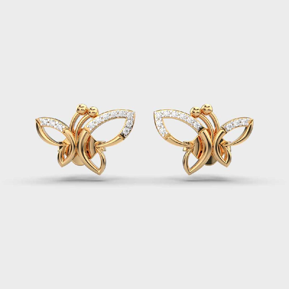 Enchanting Allure 10K Purity Diamond Dangle Earrings