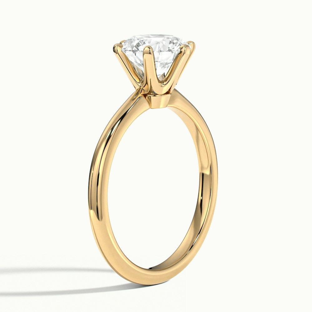 Fontaine Plain Prong Round CVD Diamond Ring