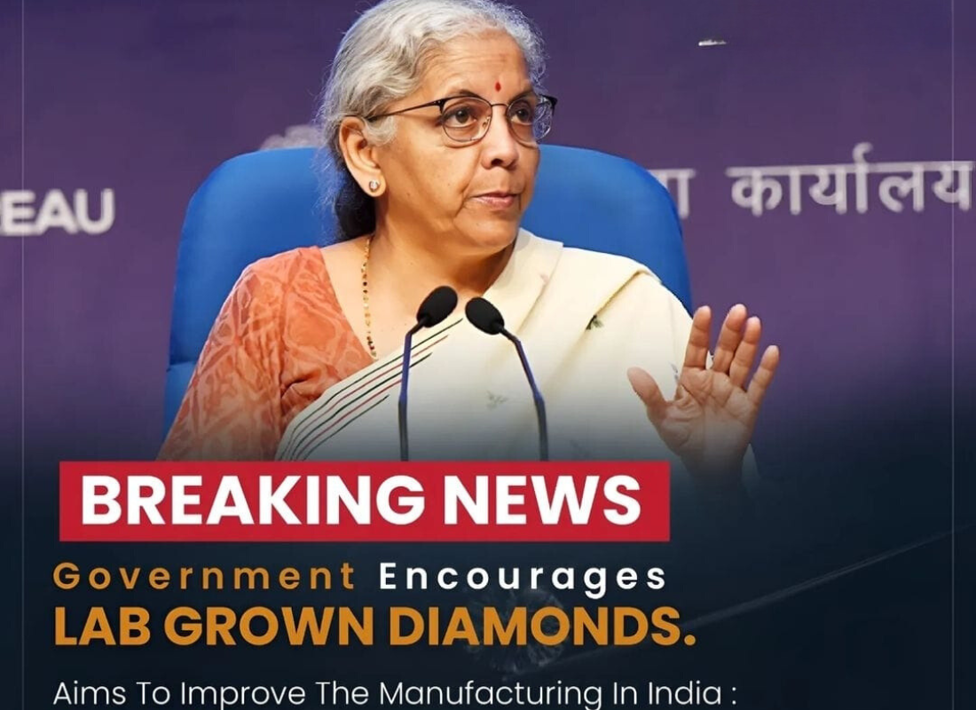 Government Encourages Lab-Grown Diamond Manufacturing to Boost India's Economy in Budget 2024