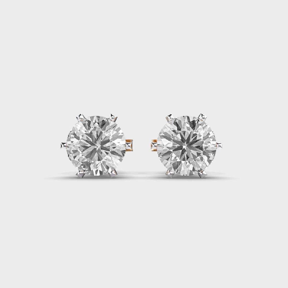 Radiant Elegance 10K Diamond Drop Earrings