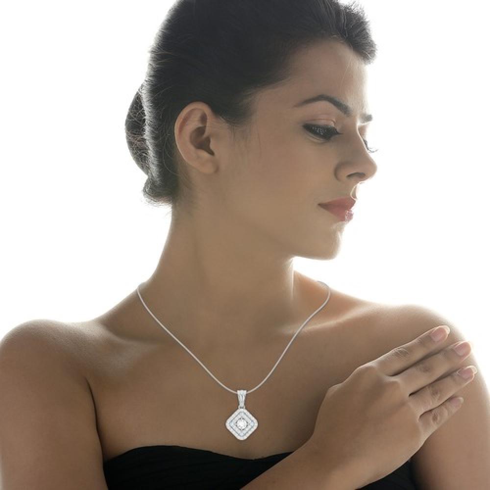 Ravishing Rhombus Solitaire Diamond necklace