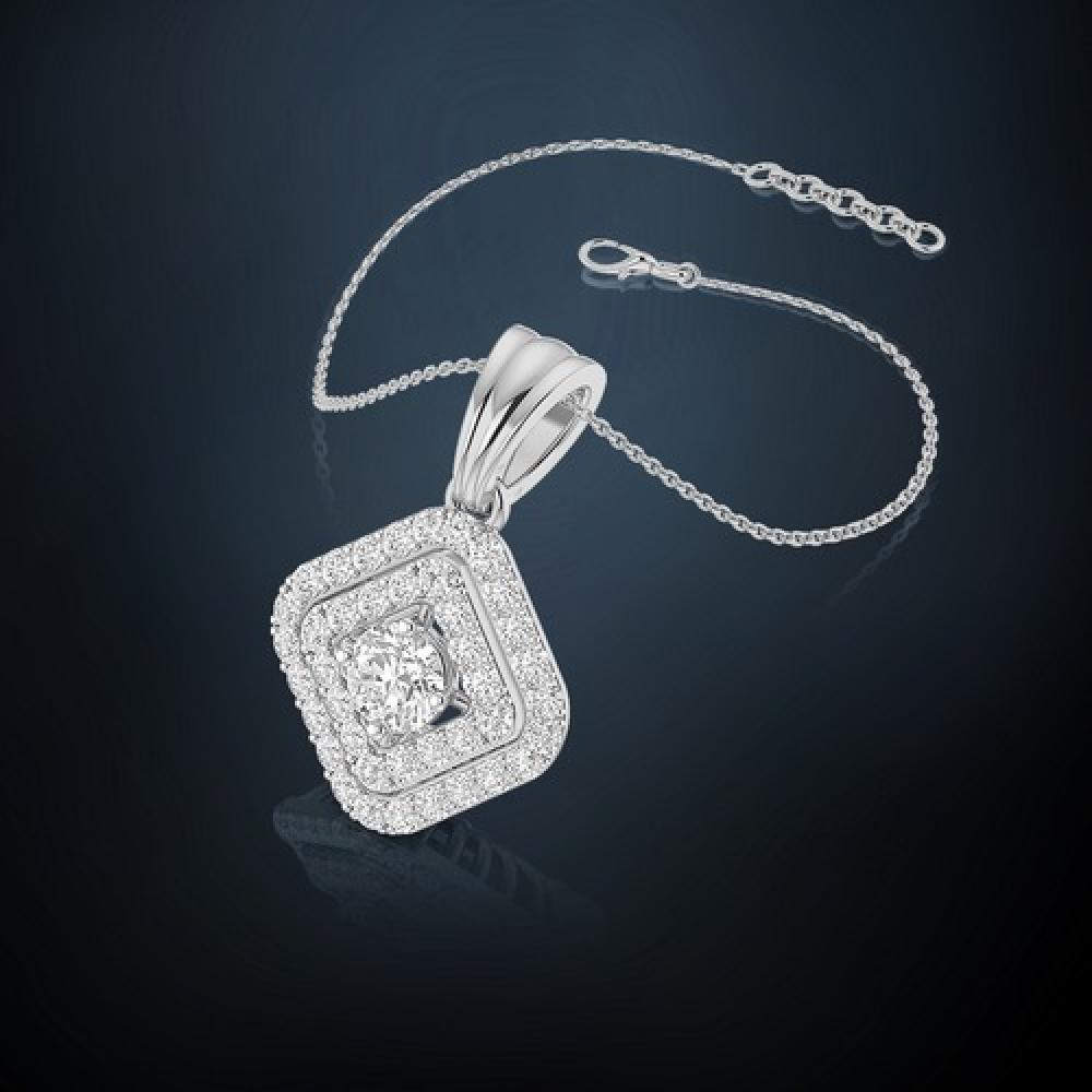 Ravishing Rhombus Solitaire Diamond necklace