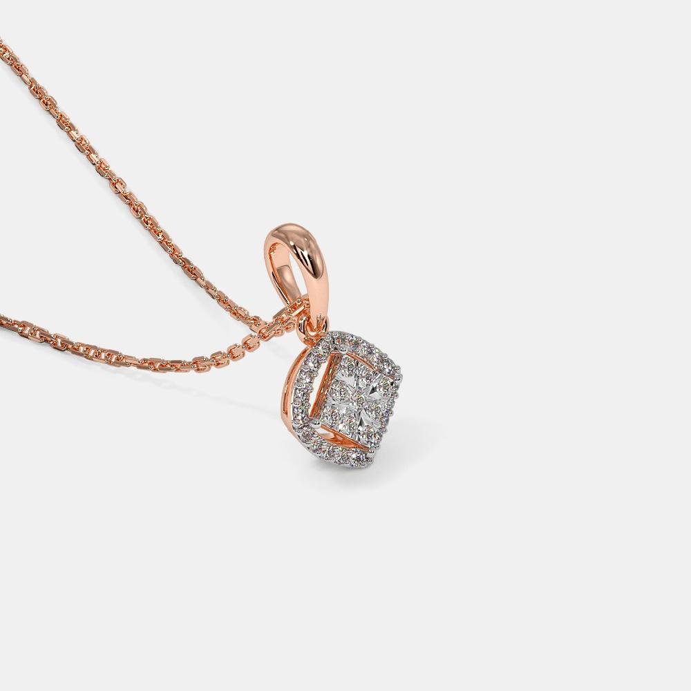 Diamond Pendant In 18Kt Rose Goldwith Diamonds