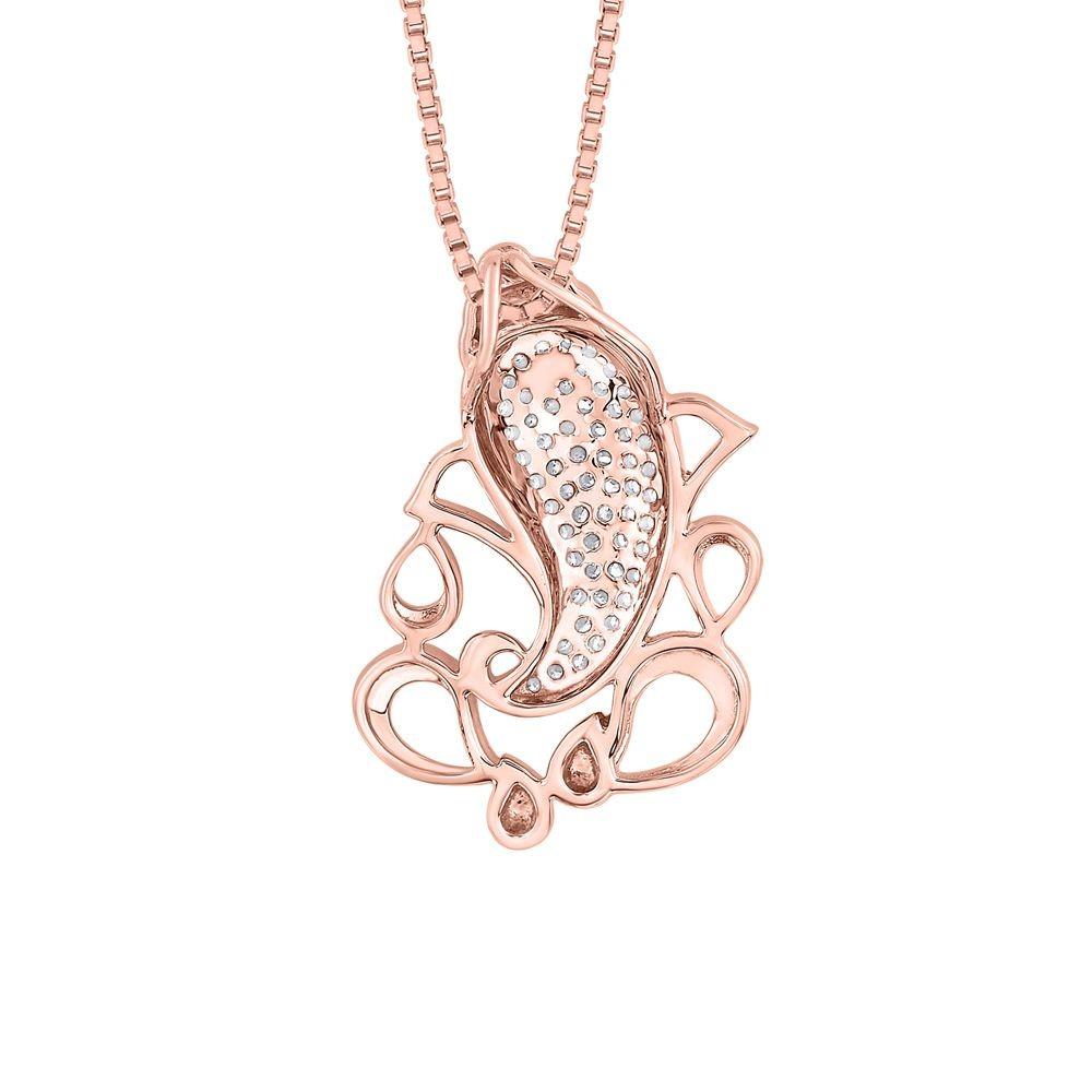 Delicate Ganesha Pendant Crafted in Stunning Diamonds