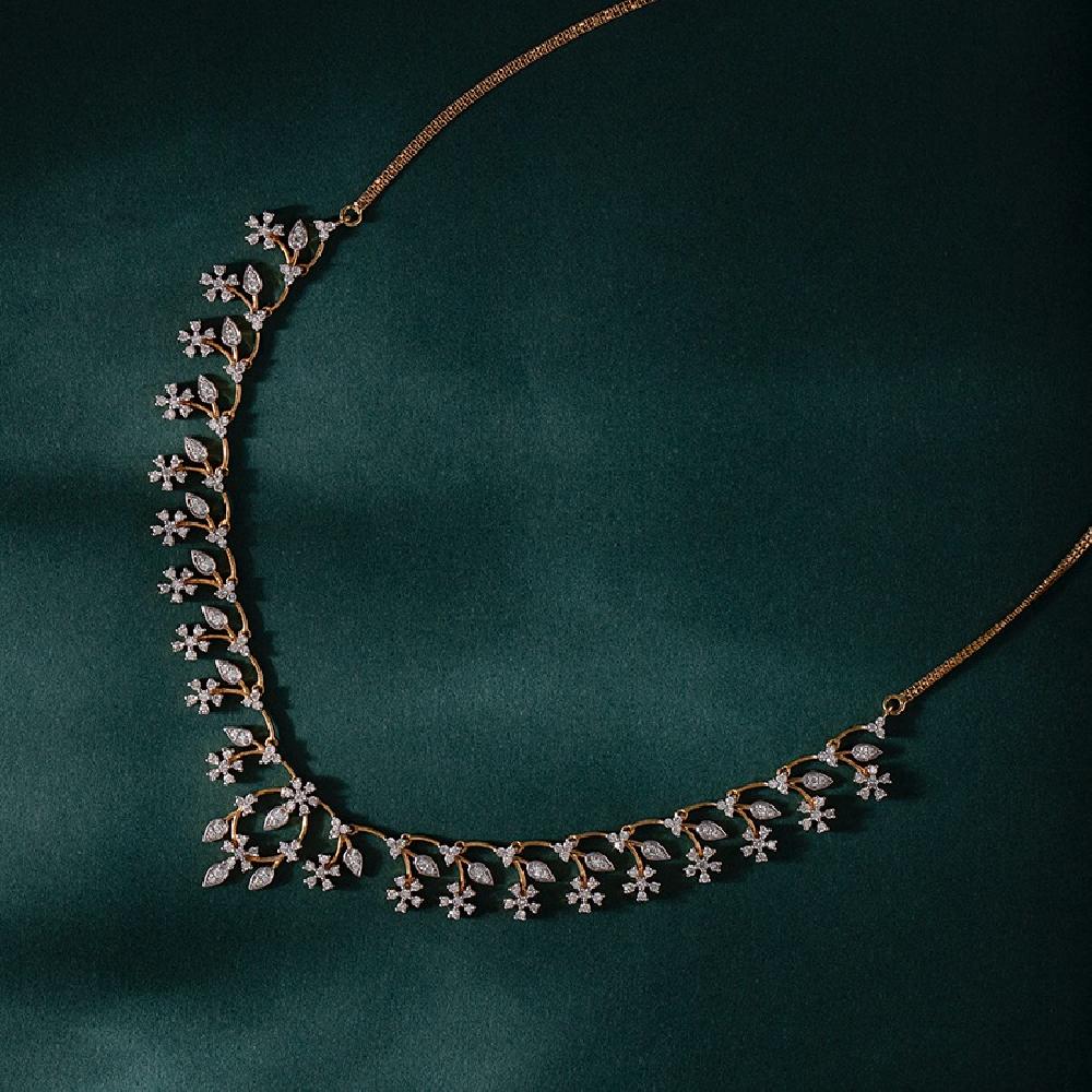 Bell Flower Diamond Necklace
