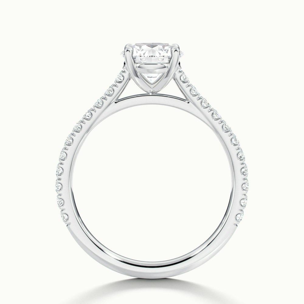 Bardot Scallop Prong Round CVD Diamond Ring