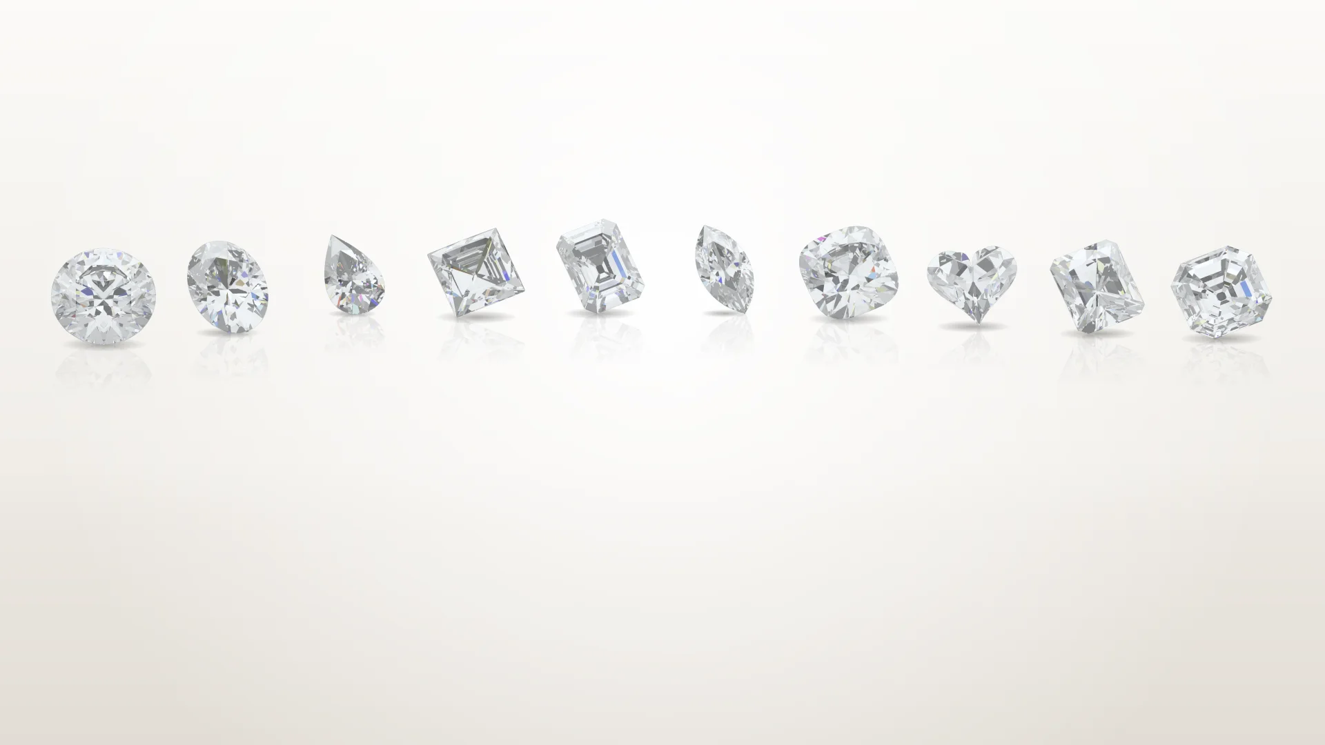 The ten diamond shapes in a row