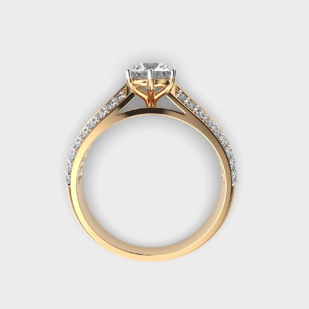 Radiant Rose 10K Diamond Ring