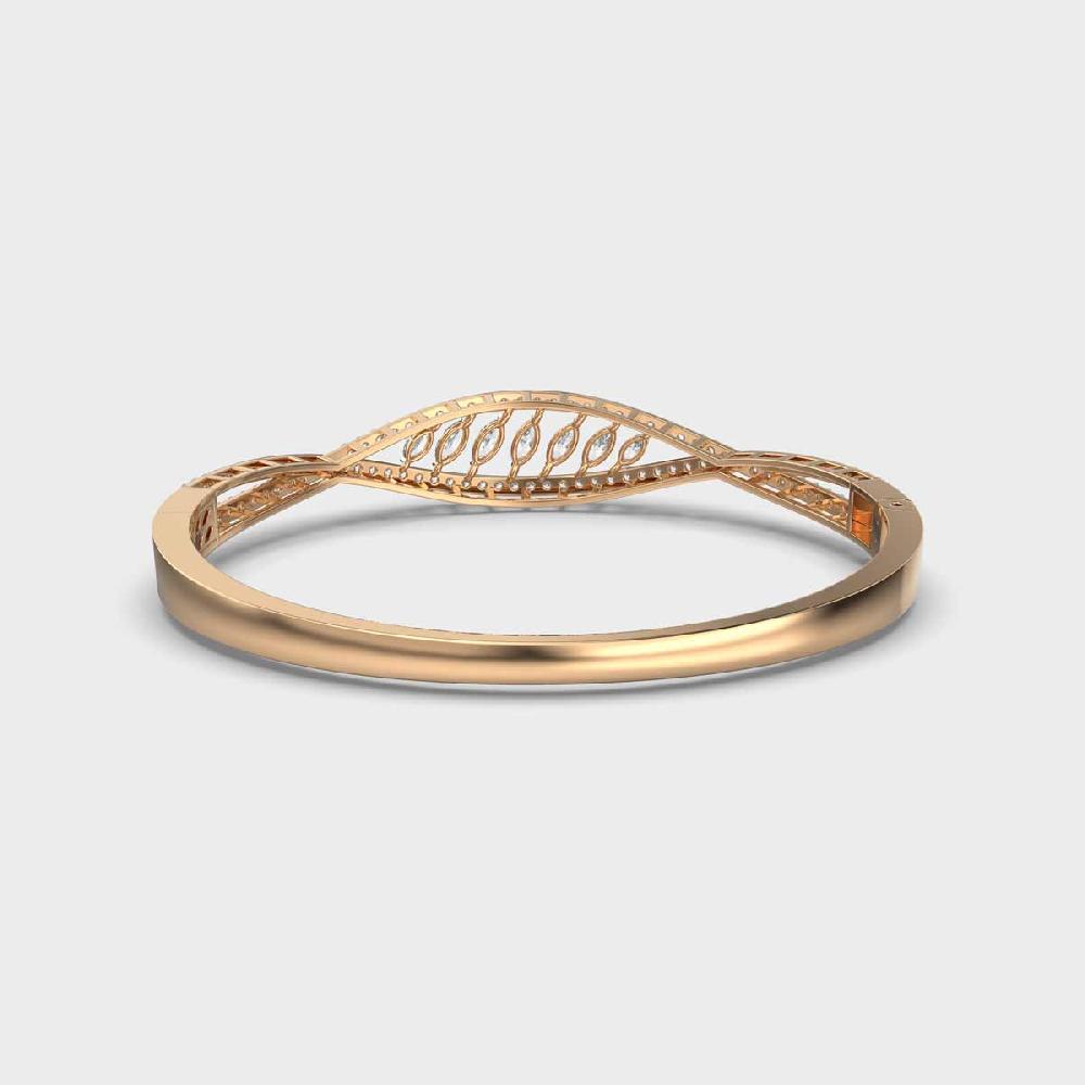 Infinite Glamour 10K Women's Diamond Bangle