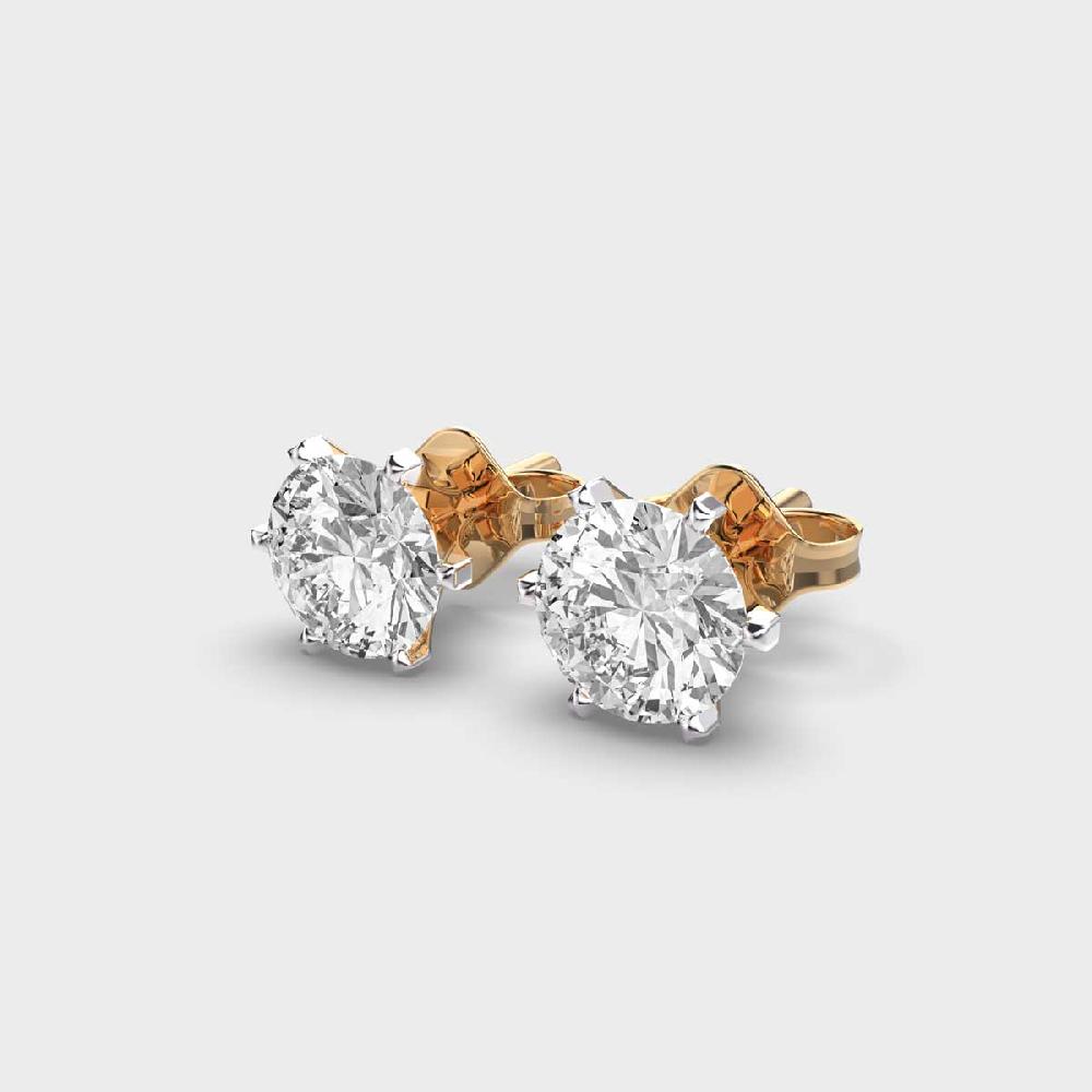 Radiant Elegance 10K Diamond Drop Earrings