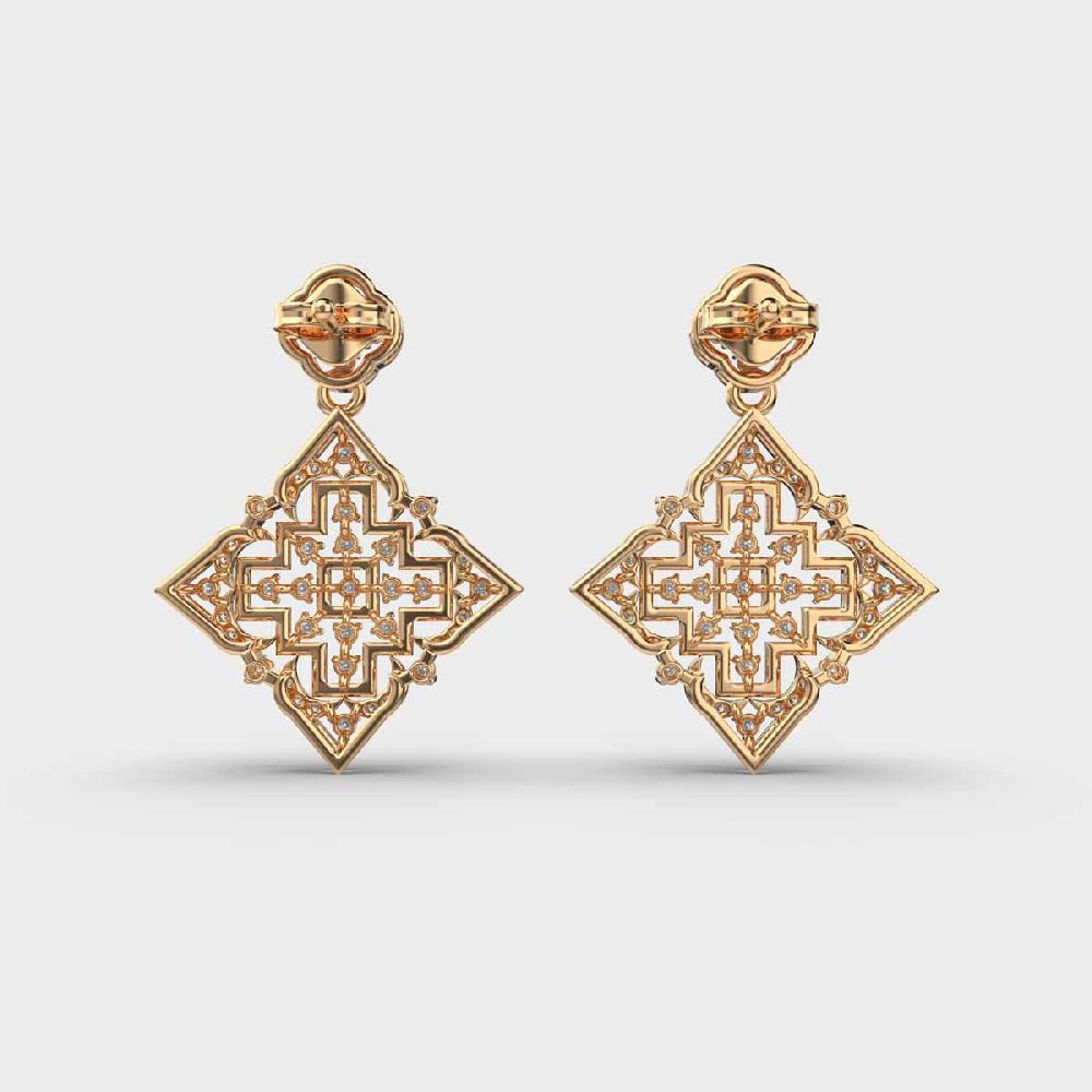 Timeless Brilliance 10K Diamond Cluster Earrings