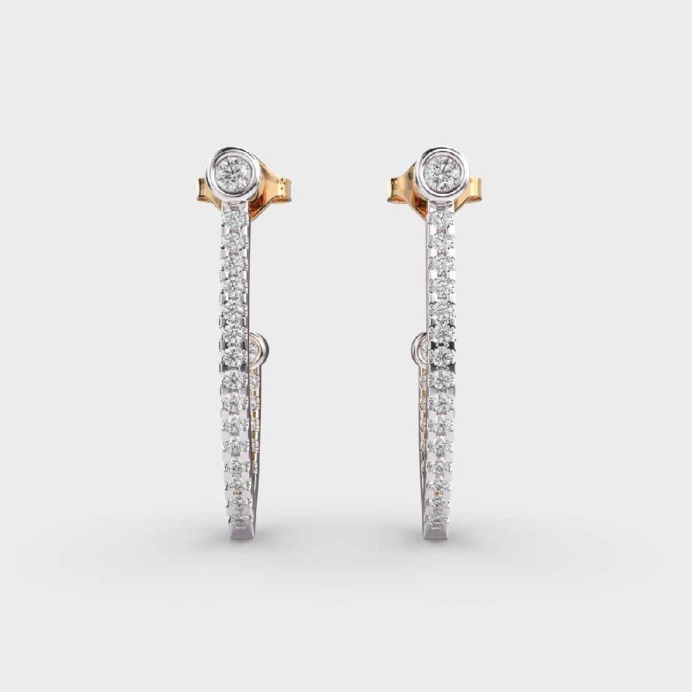 Eternal Glamour 10K Diamond Flower Stud Earrings