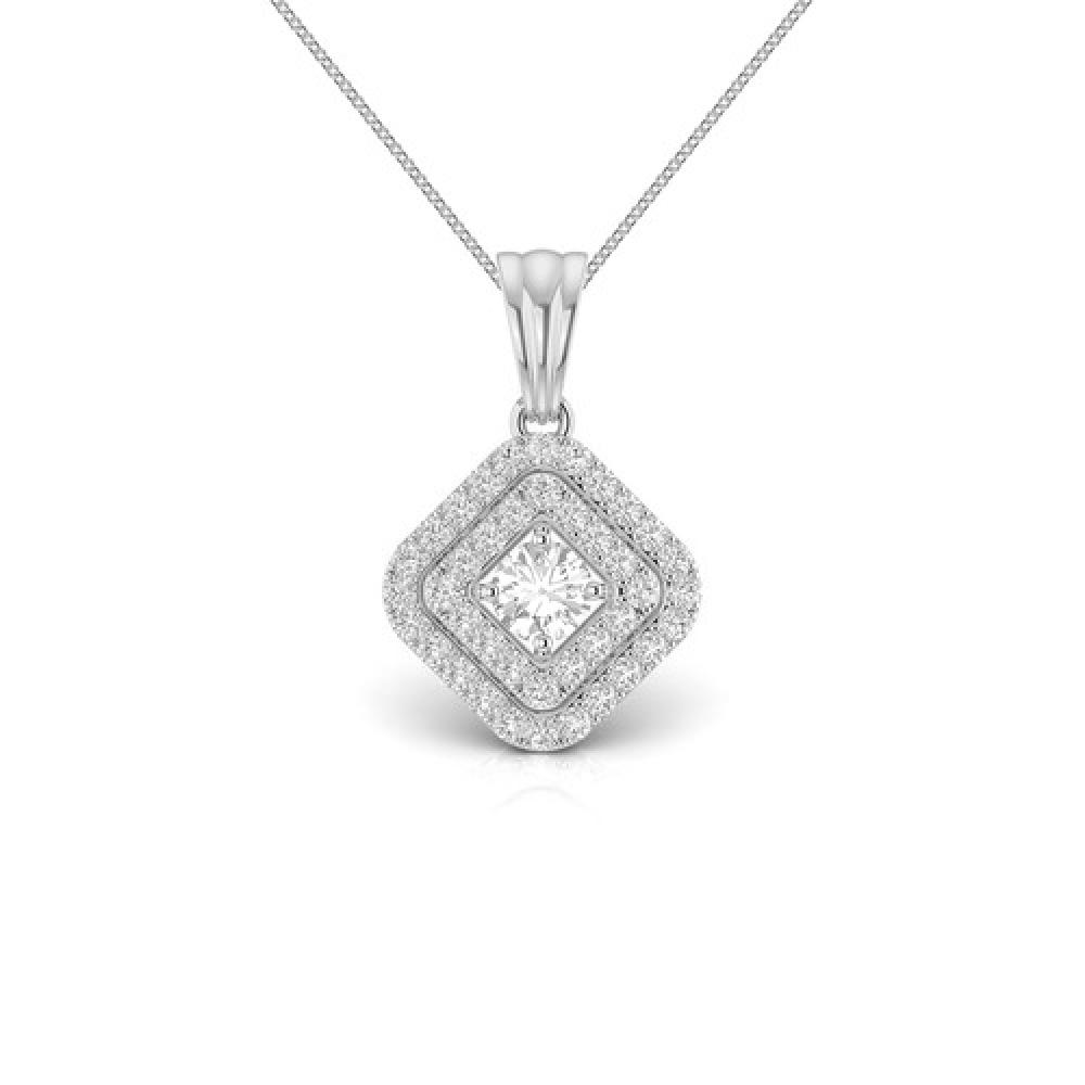 Ravishing Rhombus Solitaire Diamond necklace