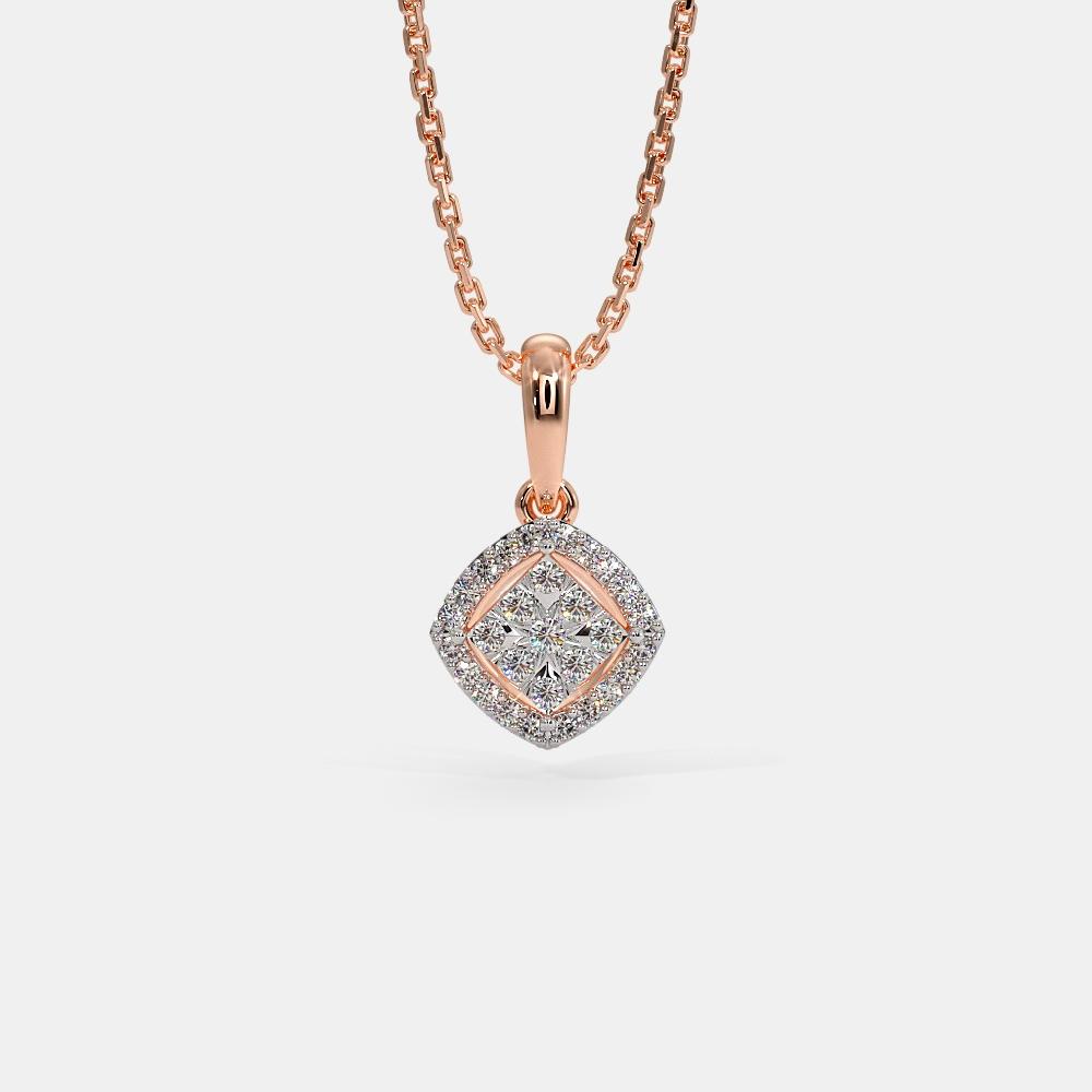 Diamond Pendant In 18Kt Rose Goldwith Diamonds