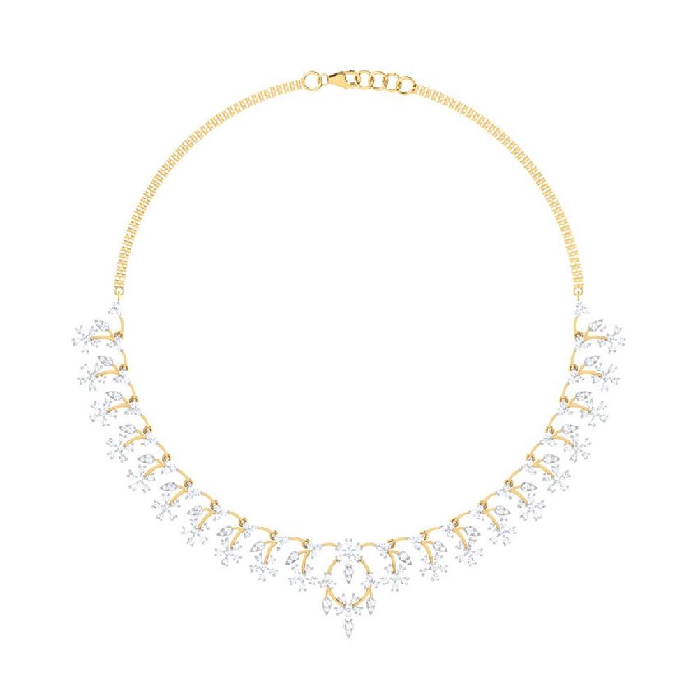 Bell Flower Diamond Necklace