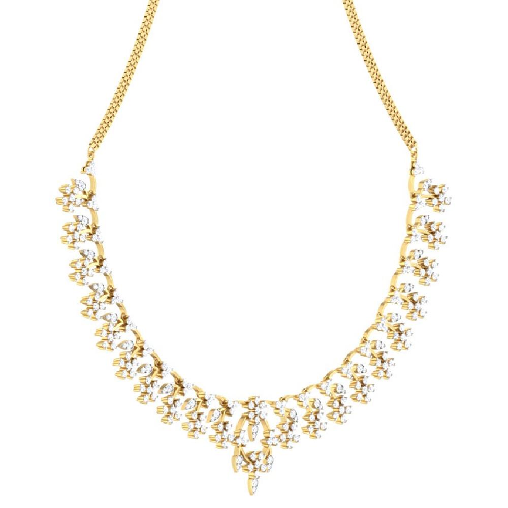 Bell Flower Diamond Necklace