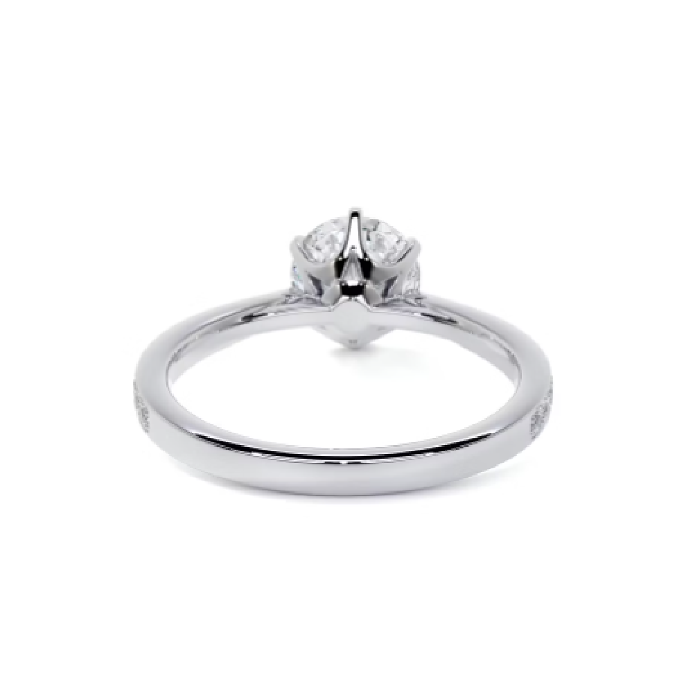 Beaumount Pave Prong Round CVD Diamond Ring