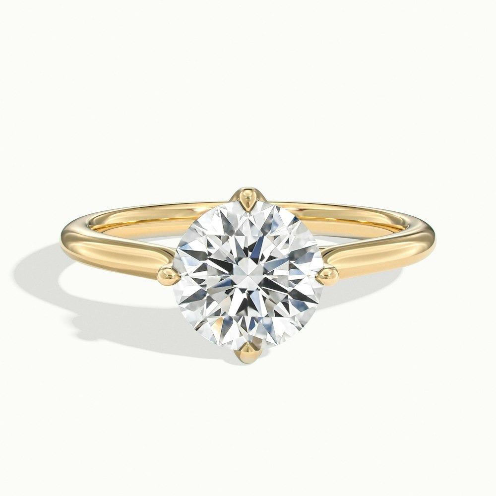 Loren Plain Prong Round CVD Diamond