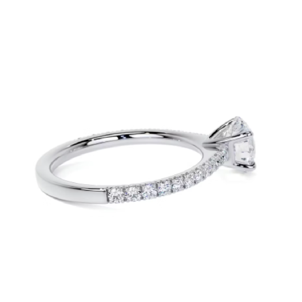 Harlow Scallop Prong Round CVD Diamond Ring