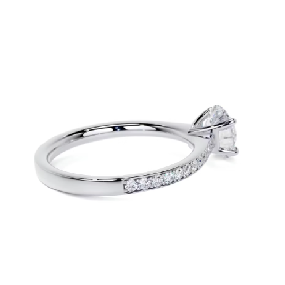 Harlow Pave Prong Round CVD Diamond Ring