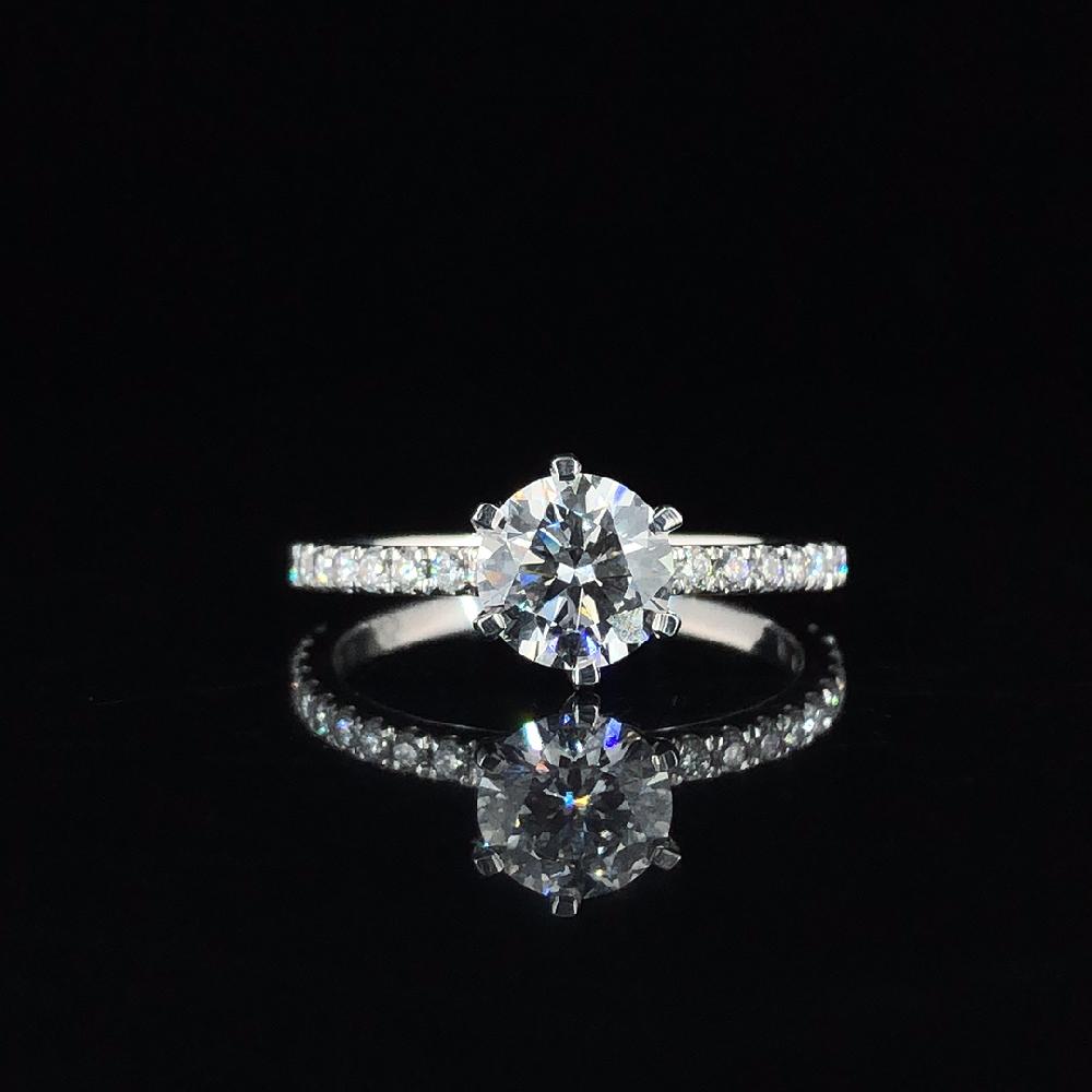 1.50 Ct. Round Brilliant Cut CVD diamond ring