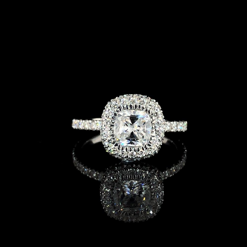 1.19 Ct. Cushion Wedding CVD Ring