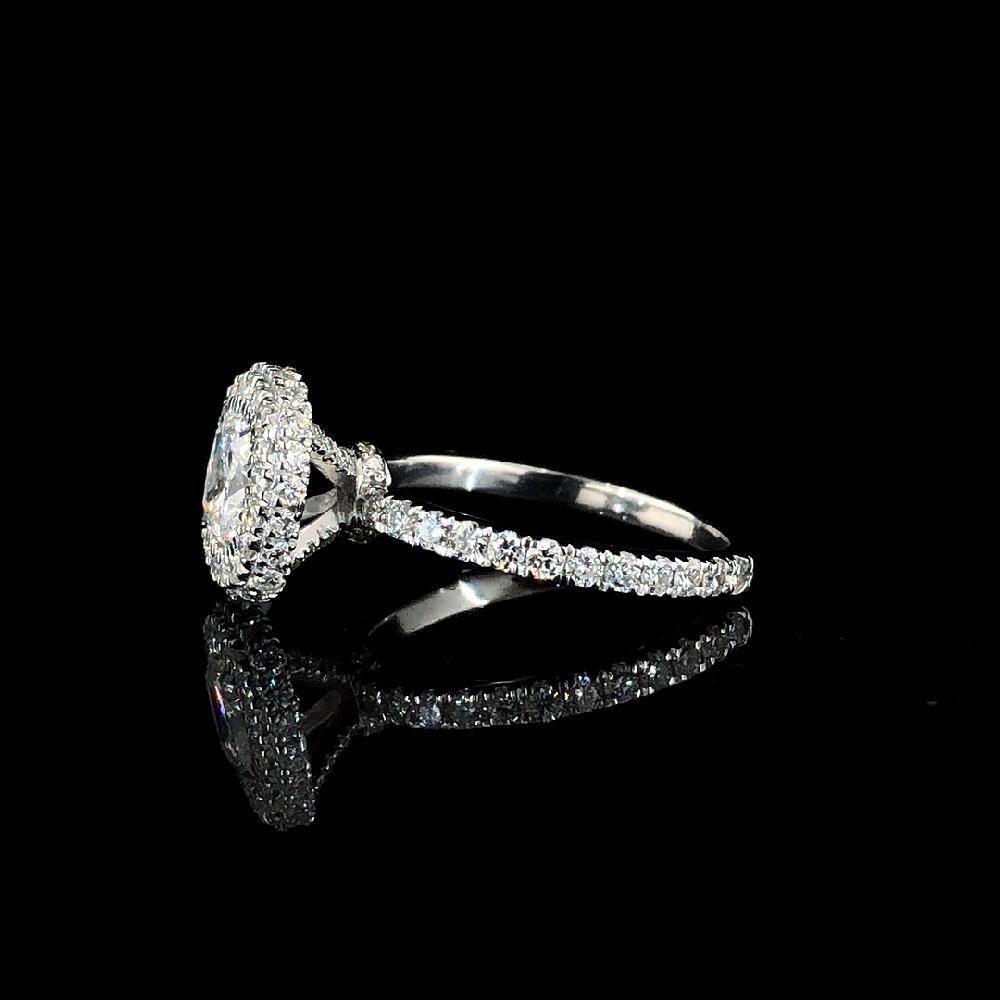 1.19 Ct. Cushion Wedding CVD Ring