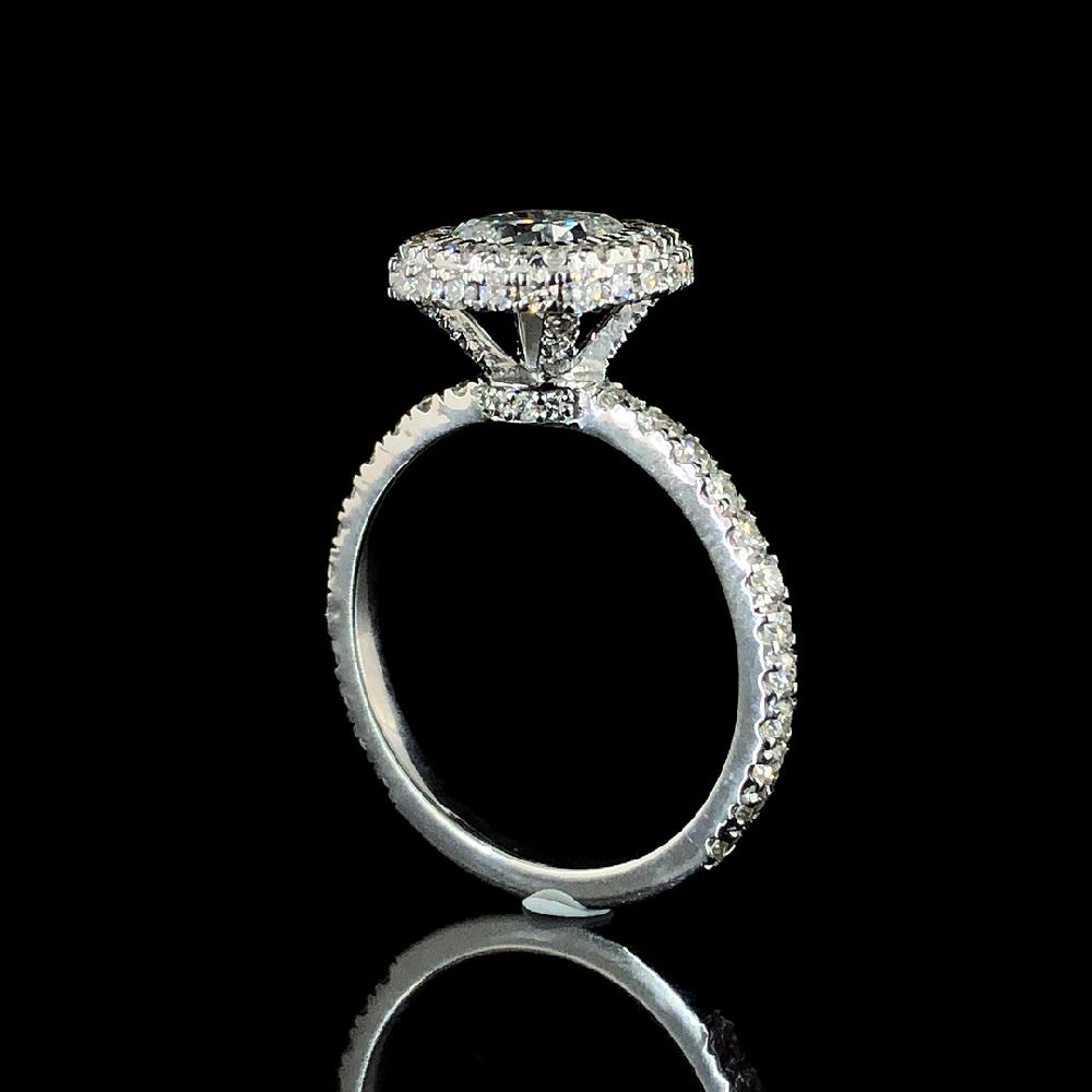 1.19 Ct. Cushion Wedding CVD Ring