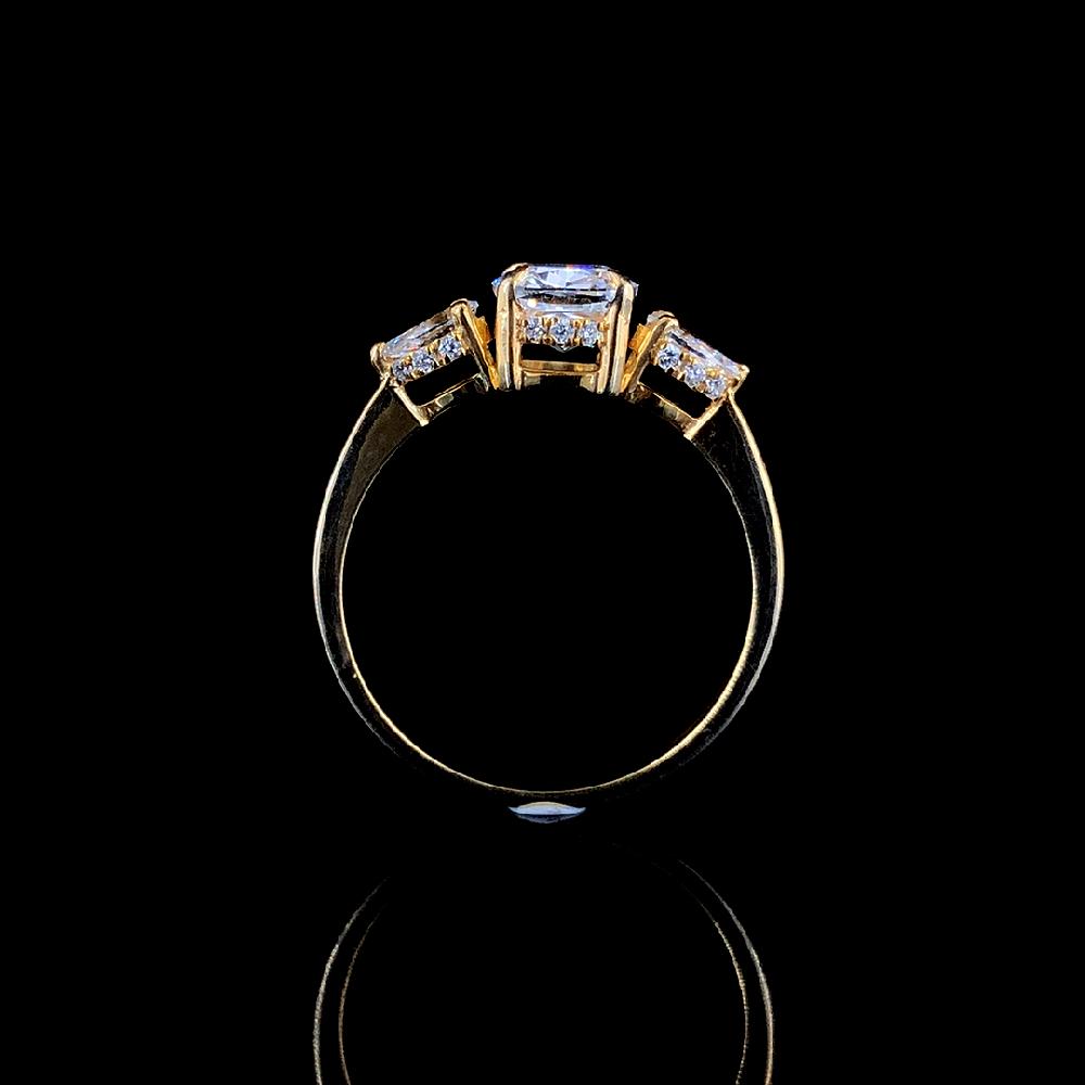 1.01 Ct. Cushion & Pear Cut CVD Diamond Ring