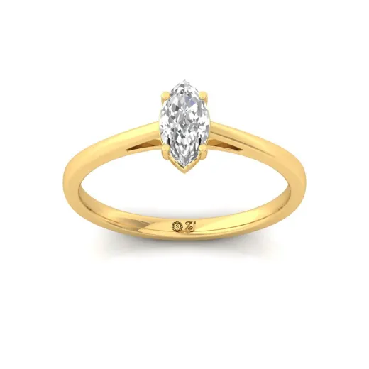 Marquise Cut Solitaire Diamond Ring of Timeless Grace