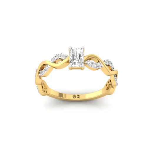 Radiant Cut Infinity Twist Diamond Engagement Ring