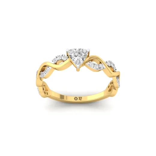 Trillion Cut Infinity Twist Diamond Engagement Ring