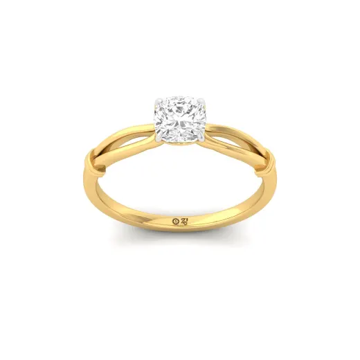 Cushion Cut Solitaire Diamond Engagement Ring