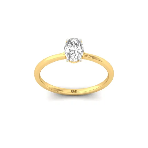 Oval Cut Solitaire Diamond Engagement Ring
