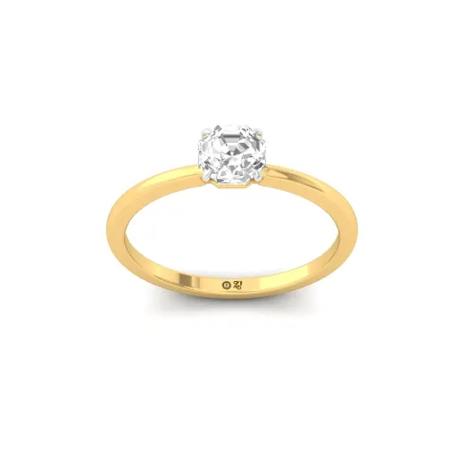 Octagon Cut Solitaire Engagement Ring