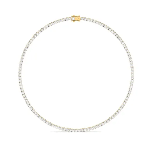 Round Tennis Diamond Necklace