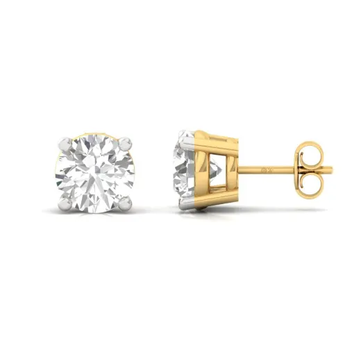 Round Brilliant Diamond Stud Earrings (1 Pair)