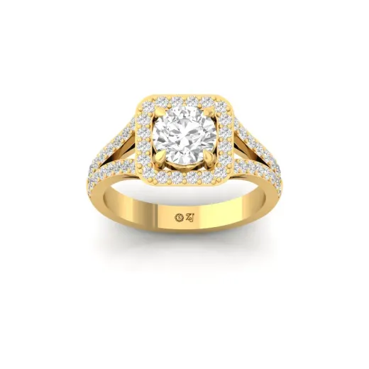 Round Cut Halo Diamond Engagement Ring