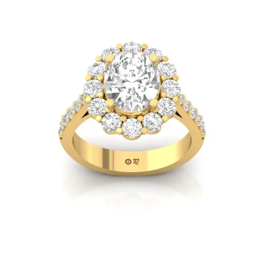 Oval Halo Diamond Engagement Ring