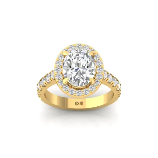 Oval Halo Engagement Ring