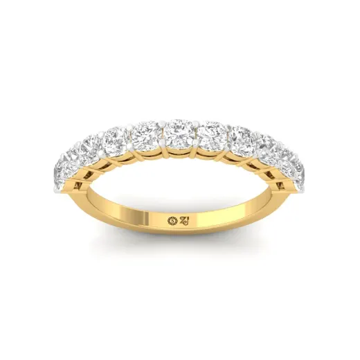Cushion Cut Diamond Half Eternity Band