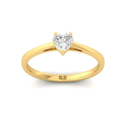 Heart Cut Solitaire Diamond Ring of Eternal Love