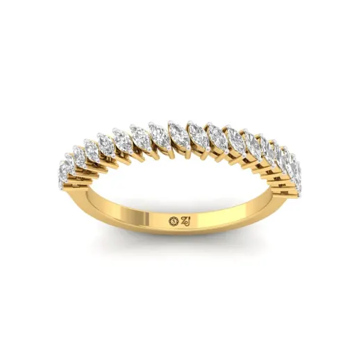 Marquise Cut Half Eternity Band