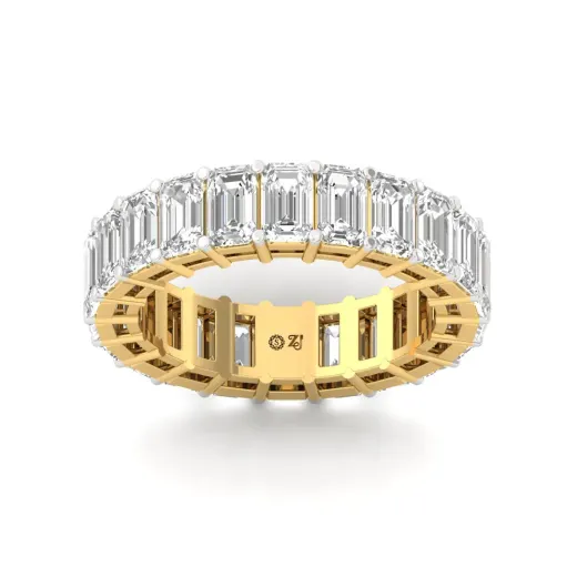 Emerald Cut Eternity Band Half Eternity Band