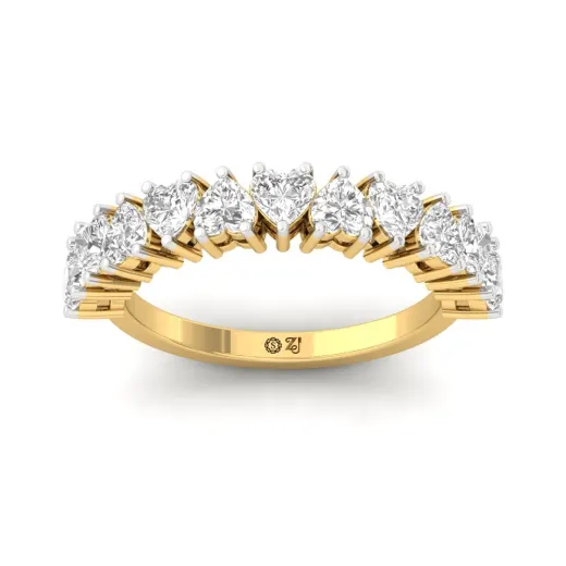 Heart Cut Diamond Eternity Band