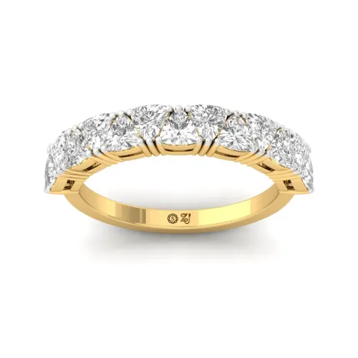 Trillion Curved Diamond Eternity Ring