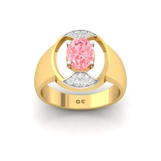 Oval Pink Diamond Statement Ring