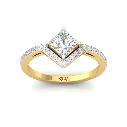 Princess Cut Halo Engagement Ring